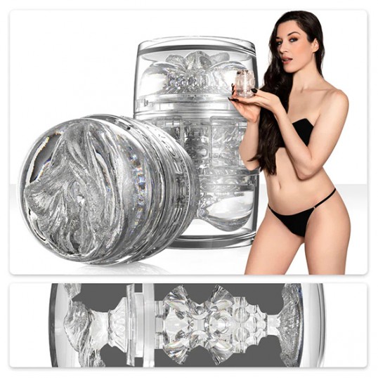 Dubults mini masturbators ar divām atverēm - Fleshlight - Stoya