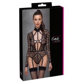 Mežģīņu bodijs ar dekoratīvām siksnām M - COTTELLI Lingerie