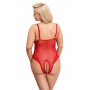 Sarkans mežģīņu bodijs ar atvērtu kājstarpi 4XL - COTTELLI Curves 