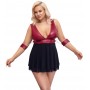 Babydoll kleit must ja punane 2 XL - COTTELLI