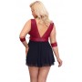 Babydoll kleit must ja punane 3XL - COTTELLI