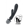 Jänese vibraator ja massaažiseade hall - SATISFYER TRIPLE LOVER