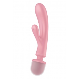 Jänesevibraator ja massaažiseade roosa - SATISFYER TRIPLE LOVER