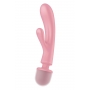 Jänesevibraator ja massaažiseade roosa - SATISFYER TRIPLE LOVER