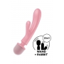 Jänesevibraator ja massaažiseade roosa - SATISFYER TRIPLE LOVER