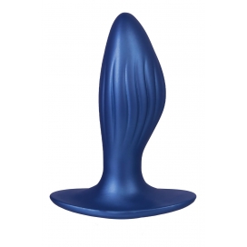 NMC 4.5 INCH SILICONE ANAL PLUG METALLIC BLUE
