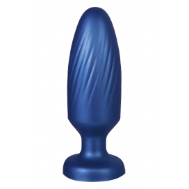 NMC 4 INCH SILICONE ANAL PLUG METALLIC BLUE
