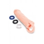 SIZE UP SILICONE REALISTIC PENIS EXTENDER WITH BALL LOOP FLESH