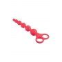 NMC 8 INCH RIBBED SILICONE ANAL BEADS RED