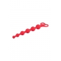 NMC 8 INCH RIBBED SILICONE ANAL BEADS RED