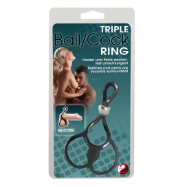 Triple Ball and Cock Ring Triple Ball and Cock Ring