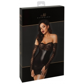Kleita ar bezpirkstu cimdiem Noir Orgia - S