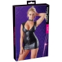 Wet look dress with zip xl