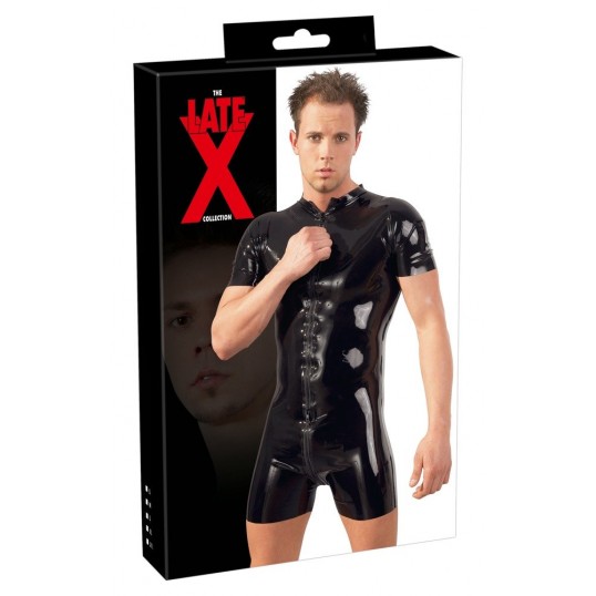 Men's latex playsuit xl