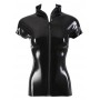 Latex shirt zip black l