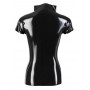 Latex shirt zip black l