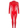 Latex catsuit red m