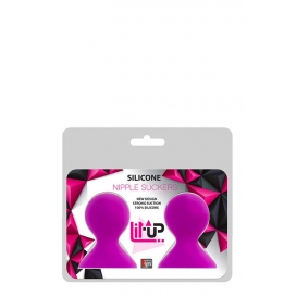 Krūšgalu sūkņi rozā - Lit-up nipple suckers