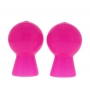 Nipple sucker pair in shiny pink
