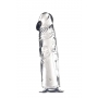 Dildo dabiskā formā 21,6cm caurspīdīgs - jelly joy perfect