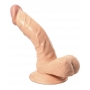 Reālistiskais dildo 16,5cm miesas krāsa - harry the wall mounter
