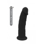Topelt tihedusega iminapaga dildo 19cm must - Dream toys