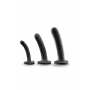 3-daļīgs dildo komplekts 9-15cm melns - Temptasia