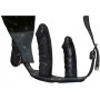 Двойной страпон leder string 3 dildos s/m