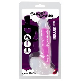 Dubultā blīvuma dildo 17,5cm violets - super softie