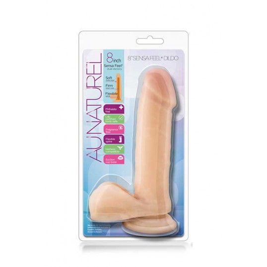 Au naturel 8inch sensa feel dildo beige