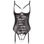 Avatud satiinist body 80c/m must avatud peen
