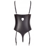 Avatud satiinist body 80c/m must avatud peen