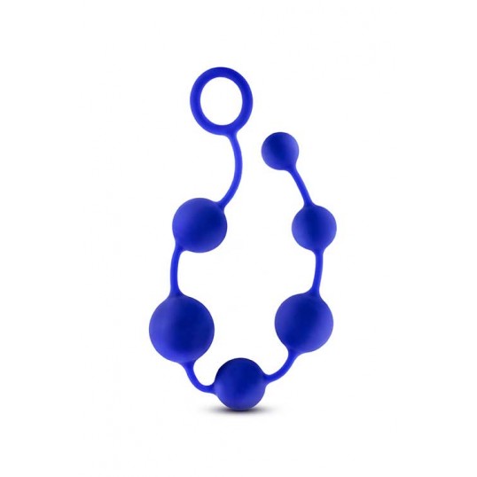 Performance silicone anal beads indigo