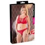 Atvērts mežģīņu apakšveļas komplekts 80c/m sarkans cottelli collection lingerie