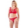 Atvērts mežģīņu apakšveļas komplekts 80c/m sarkans cottelli collection lingerie