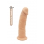 Телесный фаллоимитатор на присоске dildo 7.5inch - 19 см.