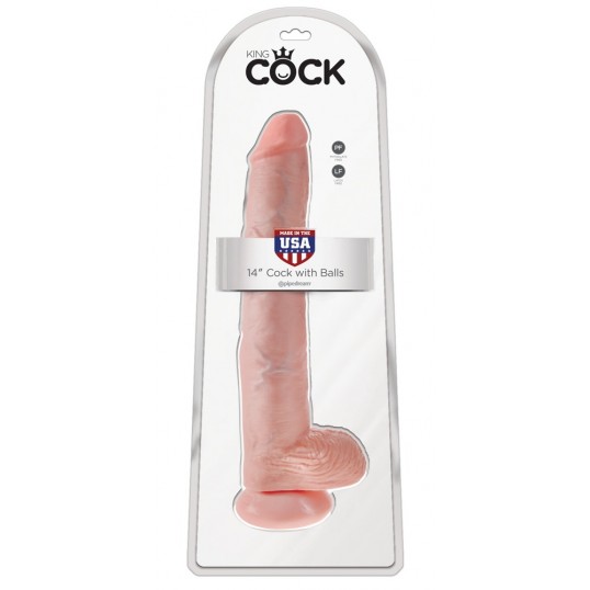 Dildo munanditega 36cm ihuvärvi - King cock