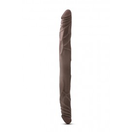 Divpusējs dildo 35,5cm brūns - dr skin 35,5cm