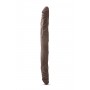 Kahepoolne dildo 35,5 cm pruun - dr skin 35,5 cm