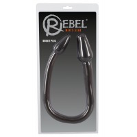 Topelt dildo erilise kujuga 76,5cm must - Rebel