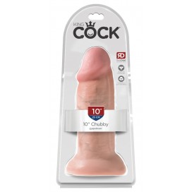 Biezs dildo 25cm miesas krāsa - King cock - chubby