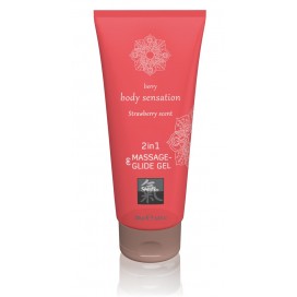 HOT Shiatsu - Gel 2in1 strawberry - 200ml