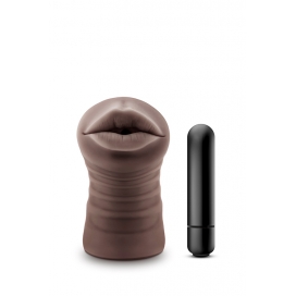 Masturbators ar mutes atveri un vibrāciju tumšs - Hot chocolate heather
