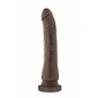 Классический дилдо 20.3cm коричневый dr. skin basic 8.5 chocolate