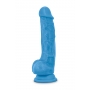 Sinine dildo munanditega 19 cm - Neo