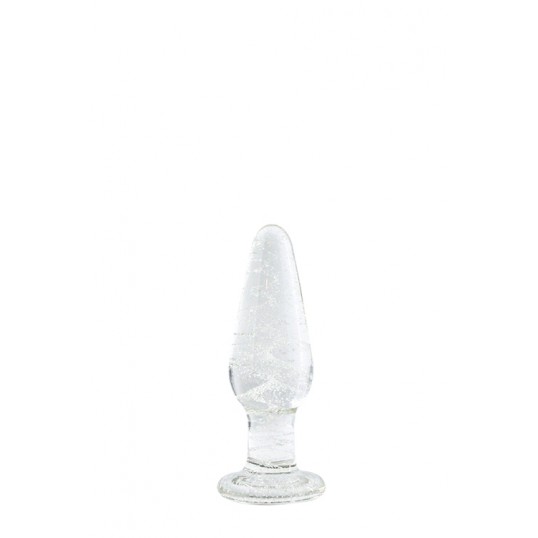 Firefly glass tapered plug small clear