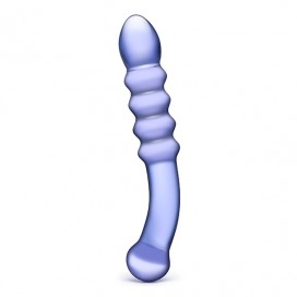 Topeltklaasist dildo lilla 21,5 cm - Glas