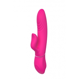 Grūdienu vibrators ar klitora stimulatoru rozā - Dream Toys