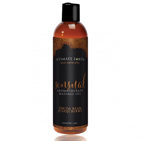 Sensuaalne massaažiõli goji marjade ja kakao aroomiga 120 ml - Intimate Earth