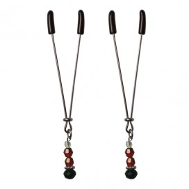 S&m - ruby black nipple clips